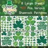 109 PCS St Patricks Day Window Clings, Shamrock Window Stickers
