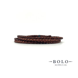 Bolo Supply Co. - Quality Braided Leather Cord for Jewelry, Bracelets, Necklaces & Bolo Ties – Top Grain, Flexible, Durable & Soft – Good for DIY Craft Projects (Antique Brown, 5mm, 6 ft Bundle)