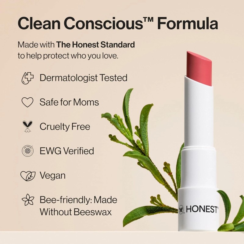 Honest Beauty Vegan Tinted Lip Balm Moisturizing Acai Avocado Oil