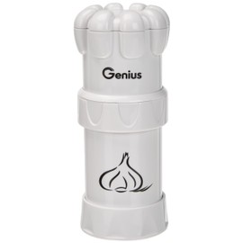 Genius Knoblauch-Schneider G5 Set (4 Teile) Knoblauchpresse Garlic Press Knoblauch Mühle Zerkleinerer Garlic-Chopper - Ideal zum Schneiden und Zerkleinern