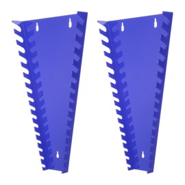 HARFINGTON 2pcs Wrench Organizer, 16-Slot Each Wrench Holder, Wrench Rack Tray Storage For Tool Box, For Wrenches with Size SAE:1/4" - 1" Metric 6mm-24mm, Blue