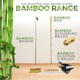 Wooden Bamboo Scrubbing Brush – Bamboo Floor Scrubbing Brush Easy Grip Scrubbing Brush Heavy Duty to use as Floor Brush, Carpet Brush, Bathroom Cleaning Brush etc - Pack of 3