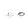 lenoup Transparent Heart Cell Phone Ring Holder Kickstand,Bling Bling Sparkle