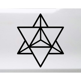 Minglewood Trading Lime - Merkaba Vinyl Decal - Star Tetrahedron Sacred Geometry - Die Cut Sticker - 7w x 8h inches