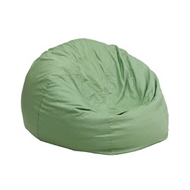 Flash Furniture Dillon Small Solid Green Bean Bag Chair for Kids and Teens