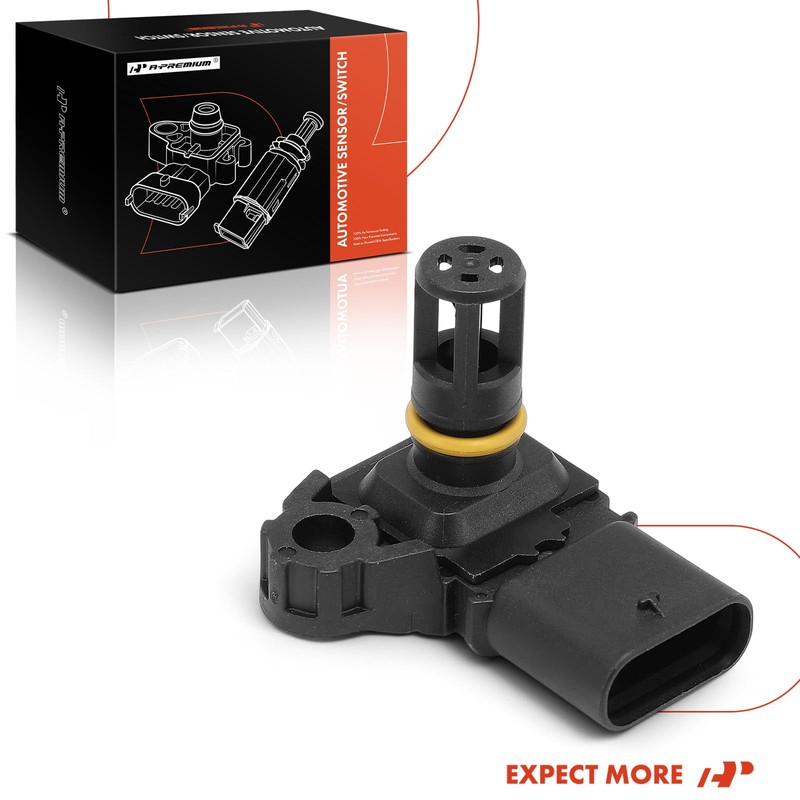A-Premium Manifold Pressure MAP Sensor [4 Blades] Compatible with Ford