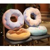 ChezMax Round Donut Pillow 16 Inch, Soft Decorative Chocolate Doughnut