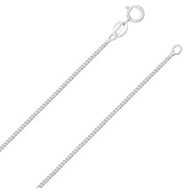 Designer Inspirations Boutique 22" Inch Sterling Silver 1.2 mm Thick Curb Chain Necklace for Women Men Unisex - Trace/Fine Silver Chain - Weight: 2.3 Grams. SC35