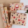 Aimyoo Kraft Christmas Wrapping Paper Bundle Roll, Santa Dinosaur Nutcracker
