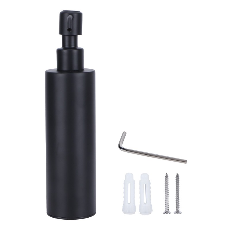 200ml Round Soap Dispenser WallMounted Shampoo Shower Gel Container Bathroom