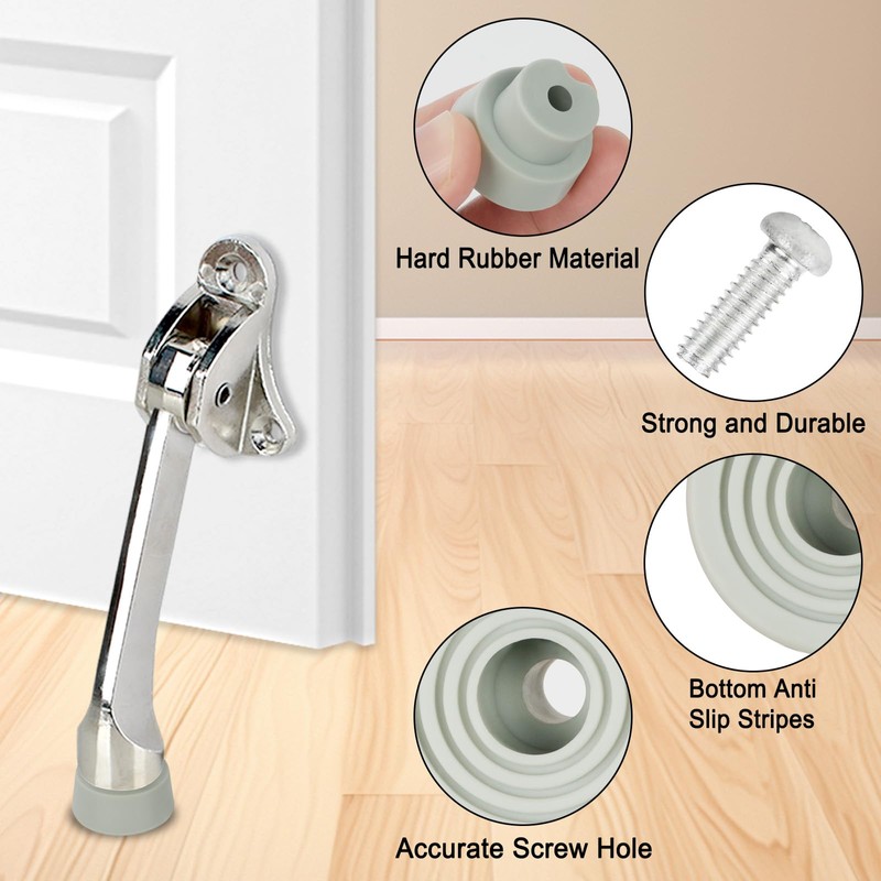 12-Pack Door Stopper Replacement Rubber Tips Heavy Duty Stop Holder