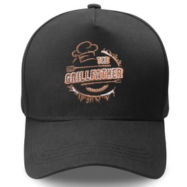 CVDGUFY Kitchen Gifts, Chef Gifts, Adjustable Size Baseball Cap Hat, Funny Gifts for Chefs, Best Unique Kitchen Gift Idea, 3D Embroidery Kitchen Gifts for Women Men Black