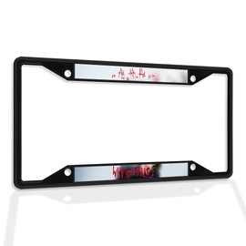 Fastasticdeals Metal Insert License Plate Frame Haahaha Why So Serious Joker Weatherproof Car Accessories Black 4 Holes Solid Insert