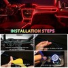 EL Wire Car LED Interior Strip Light USB Neon with