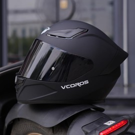 VCOROS Motorcycle Helmets Visor Shield WS-609 Full Face Helmet Visor Replacement Accessories (Black)