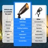 Gardencoin Solid Brass Outdoor Landscape Spotlight, 12V LED Low Voltage