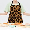 ENSIANTH Cheetah Print Aprons Leopard Aprons for Women Cooking Kitchen