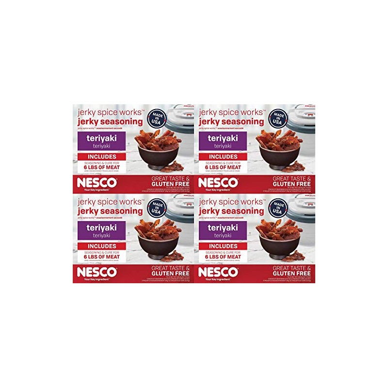 NESCO BJT-6, Jerky Spice Works, Teriyaki Flavor, 6 count Pack