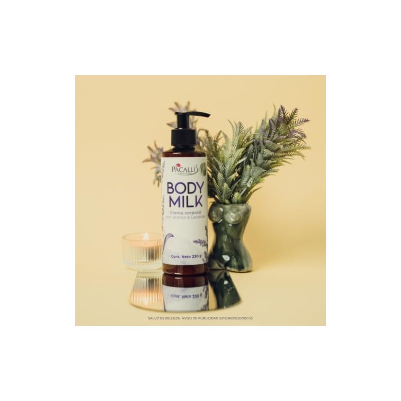 PACALLI Body Milk 230g - Crema Corporal con Karité y