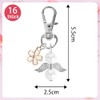 Foshird 16 Pezzi Portachiavi Angelo Custode Portachiavi Fiore Portafortuna Regalo