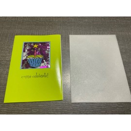 Razzle Dazzle Green Cupcake RAZZLE DAZZLES Set/8 Blank Invitatios Note Cards and Envelopes