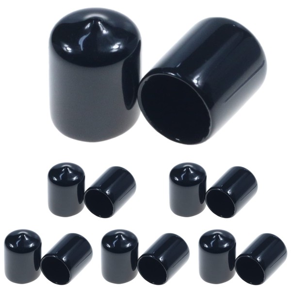 Acocony 11/16 Inch Rubber Cap Round Rubber End Caps PVC