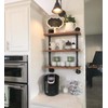 DR.IRON Industrial Pipe Shelves Wall Shelving Rustic Wood Shelf Storage