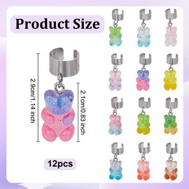 OLYCRAFT 12Pcs Little Bear Stethoscope Charms 0.8 Inch Bear Pendants ID Name Tag Charm Resin Stethoscopes Tag Stethoscope Charms Stethoscopes Accessories for Doctor Nurse Medical Assistant