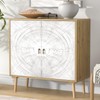 Giluta Accent Cabinet with 2 Doors,Storage Cabinet with Adjustable Shelf,Decorative