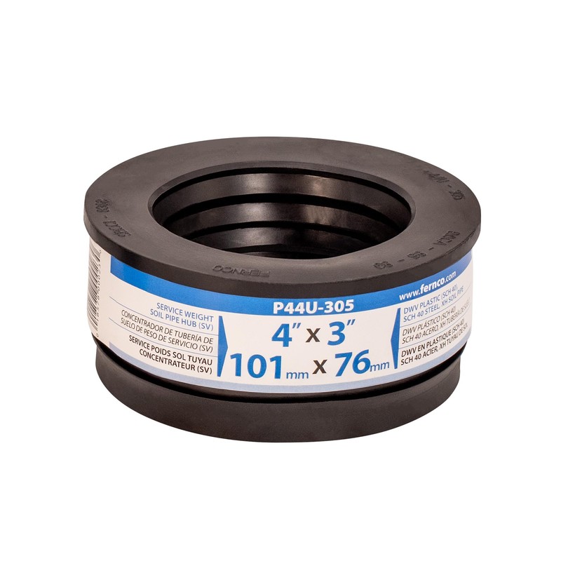 Fernco P44U-405 4-in. Service Weight Cast Iron Hub to 4-in.