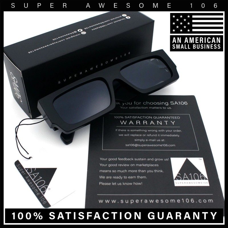 SA106 Narrow Rectangle Flat Top Horn Rim Thick Temple Plastic