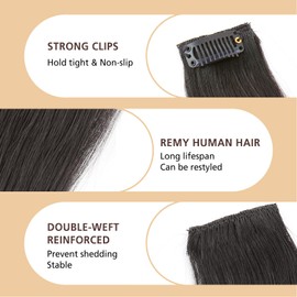 Bella Hair Clip-In Human Hair Extensions Silky Straight - 20 inch 160g 10pcs Real Remy Hair Wefts with 21 Clips | Long-Lasting Healthy Hair | Instant Length & Volume for All Hair Types