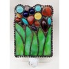 HUIMEIJU Tiffany Glass Night Light - Bedroom, Study, Aisle, Gem,