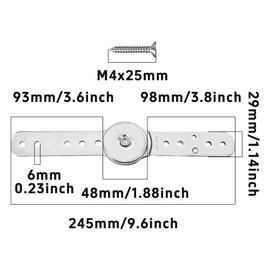 AUXBC 2Pcs Heavy Duty Adjustable Angle Hinge, 90 to 180 Degree Angle Adjustment Mechanism DIY Furniture Hinges for Sofa Bed, Cupboard, Recliner, Large