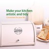 X458 Metal Bread Box for Kitchen Countertop - Stainless Steel