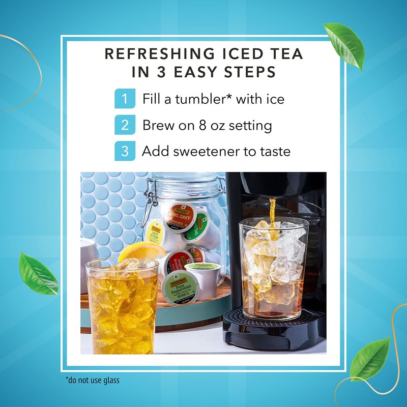 Twinings Pure Peppermint Herbal Tea K-Cup Pods for Keurig, 24