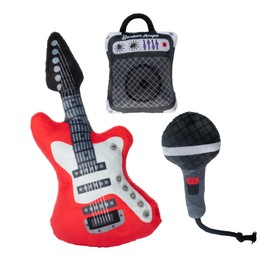 Fringe Studio Plush Dog Toy Set, Ready to Rock, 3 Piece Set, Pet Shop Collection (312512)