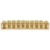 Brass Terminal Blocks,10pcs 10-Hole Electrical Distribution Wire Screw Terminal Brass