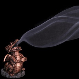 Spirit of Equinox Smoking Dragon Incense Cone Holder (Gold)