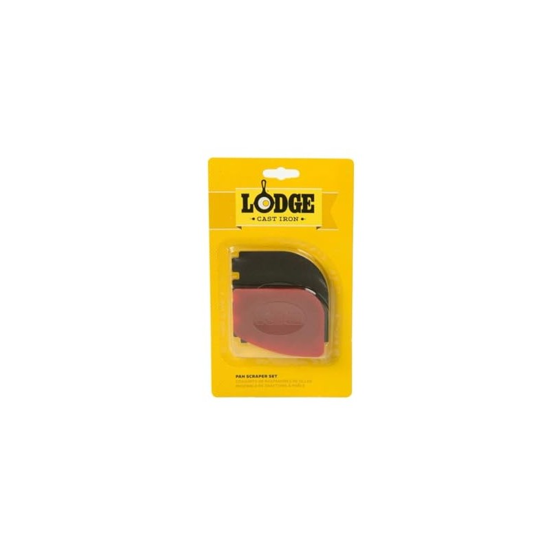 Lodge SCRAPERCOMBO Rascador de parrilla, 2 unidades, rojo/negro