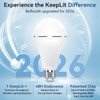 BoRccdit KeepLit 10PK Emergency Rechargeable Light Bulbs, 48H Battery Backup,