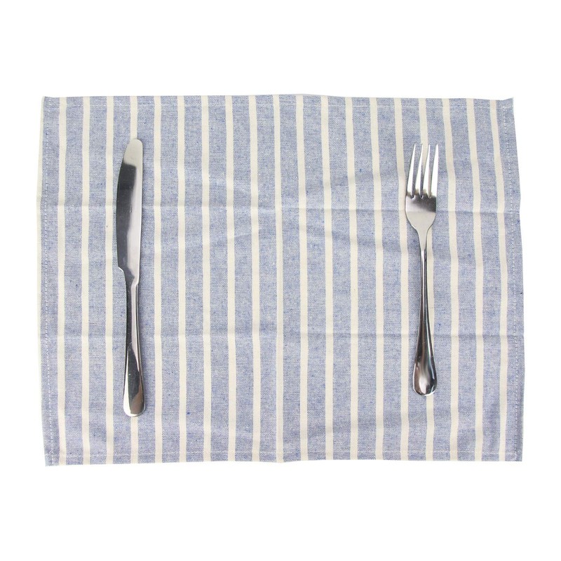 INFEI Broad Striped Cotton Blended Dinner Cloth Napkins - Set