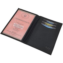 Calf leather ID and credit card holder MJ-Design-Germany in 3 different colors (Black)