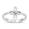 Infinity Love Knot Cross Christian Ring New .925 Sterling Silver