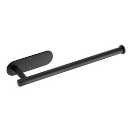 1 soporte para toallas de papel, acero inoxidable SUS304, color negro mate, para debajo del gabinete, autoadhesivo, para toallas de papel, soporte de 