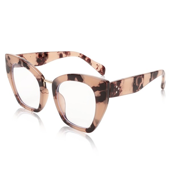 FEISEDY Oversized Blue Light Blocking Glasses Retro Cateye Computer Glasses