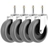 4 Pack 4 Inches Swivel Stem Caster, 7/16-Inch Stem Diameter