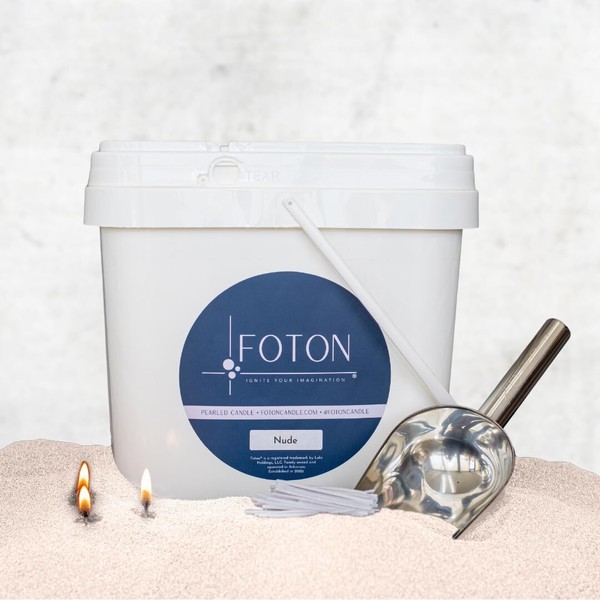 Foton Pearled Colored Candle 9lb Bucket - Nude Unscented Non