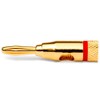 NAUC Banana Plug Banana Plug 24K Gold-Plated Screwable 4 Pieces