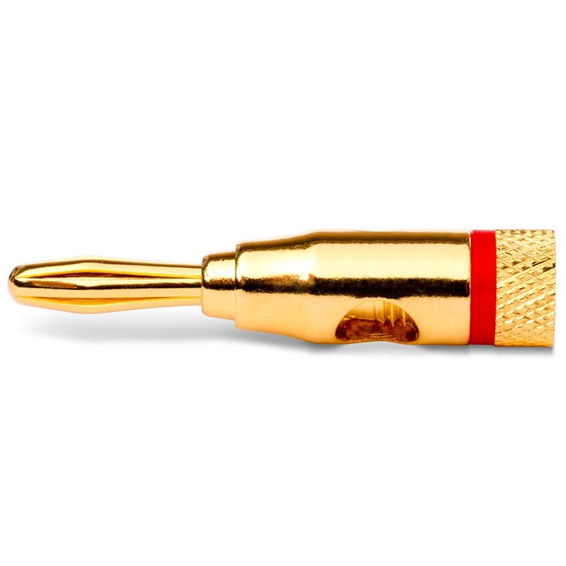 NAUC Banana Plug Banana Plug 24K Gold-Plated Screwable 4 Pieces